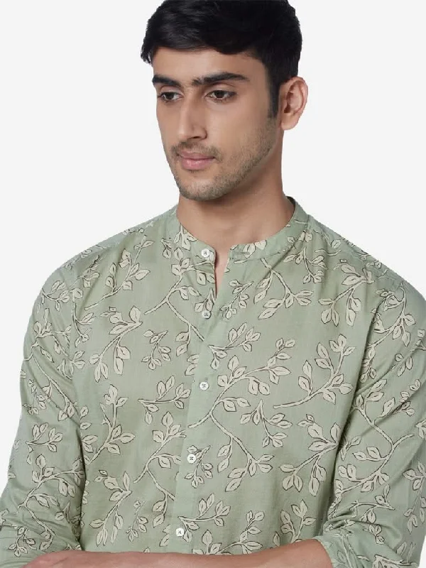 ETA Sage Resort-Fit Foliage Print Shirt