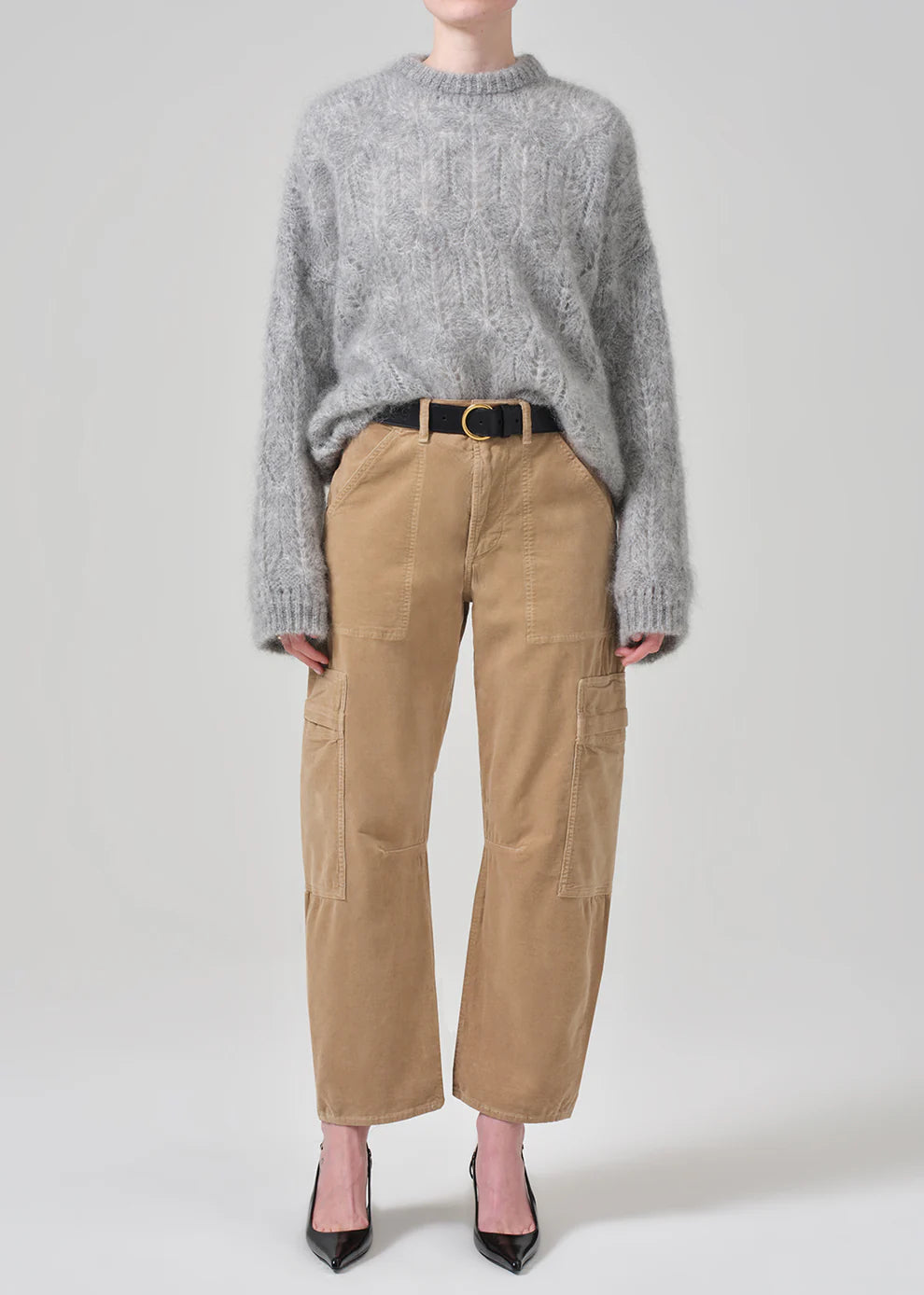 Weekend Deals You Can't Resist Marcelle Low Slung Easy Cargo Corduroy~ Champagne