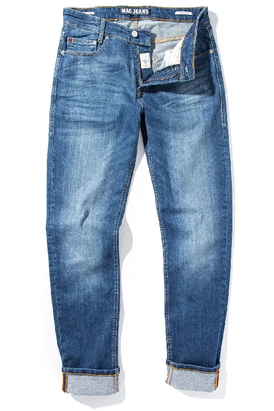 MAC Greg Slim Jeans in Blue Vintage Wash