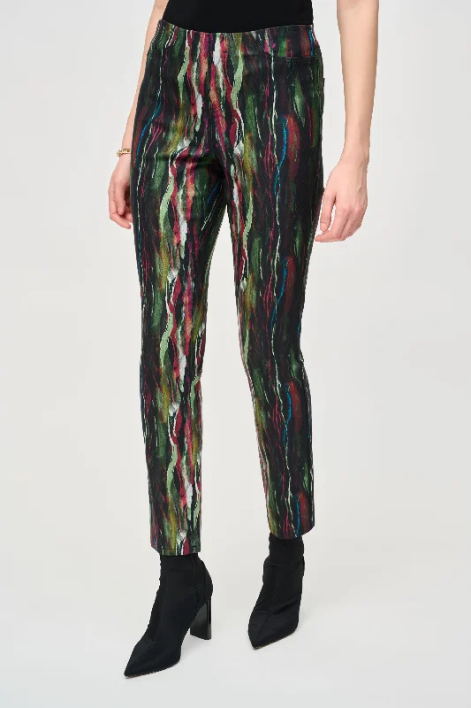 Savings Soar This Weekend Joseph Ribkoff Abstract Print Classic Slim Pull-On Pants