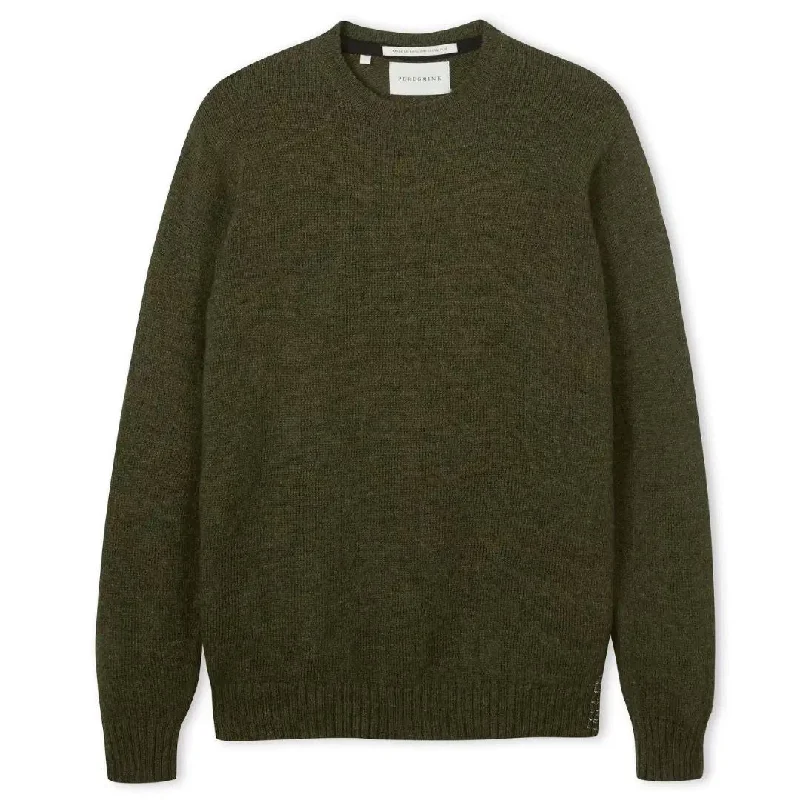 Olive Makers Stitch Crew Neck Jumper Sweater