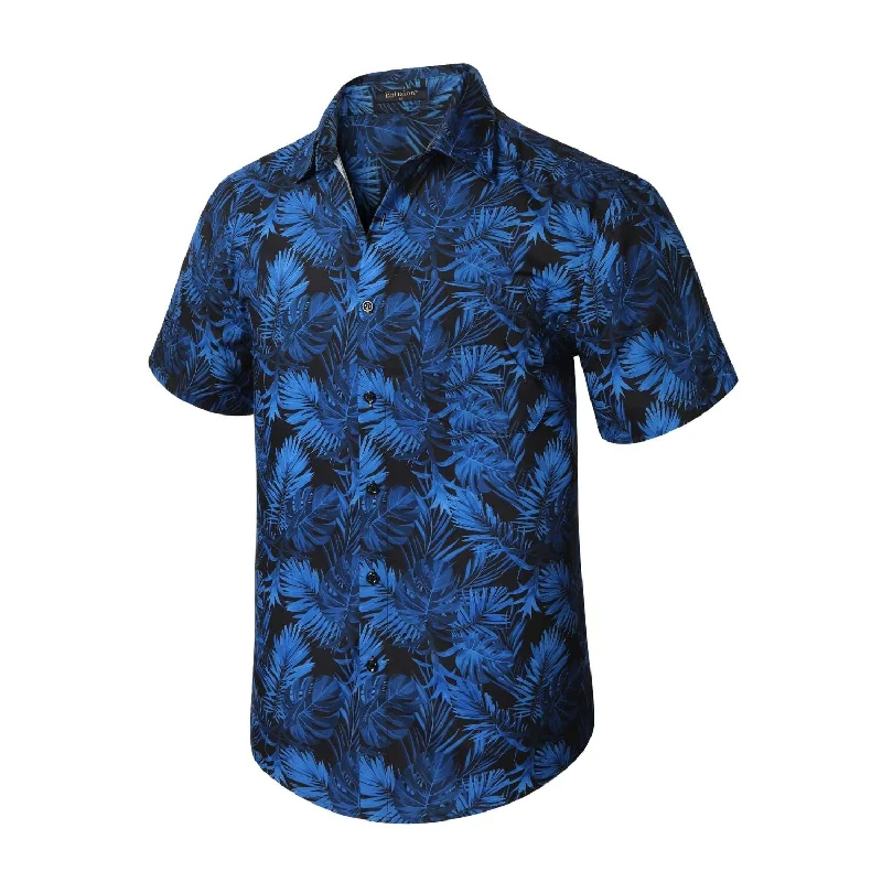 Funky Hawaiian Shirts with Pocket - NAVY BLUE