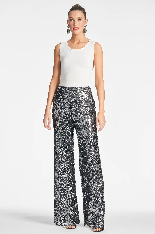 Weekend Discounts to Snag Sequin Alli Pant - Gunmetal