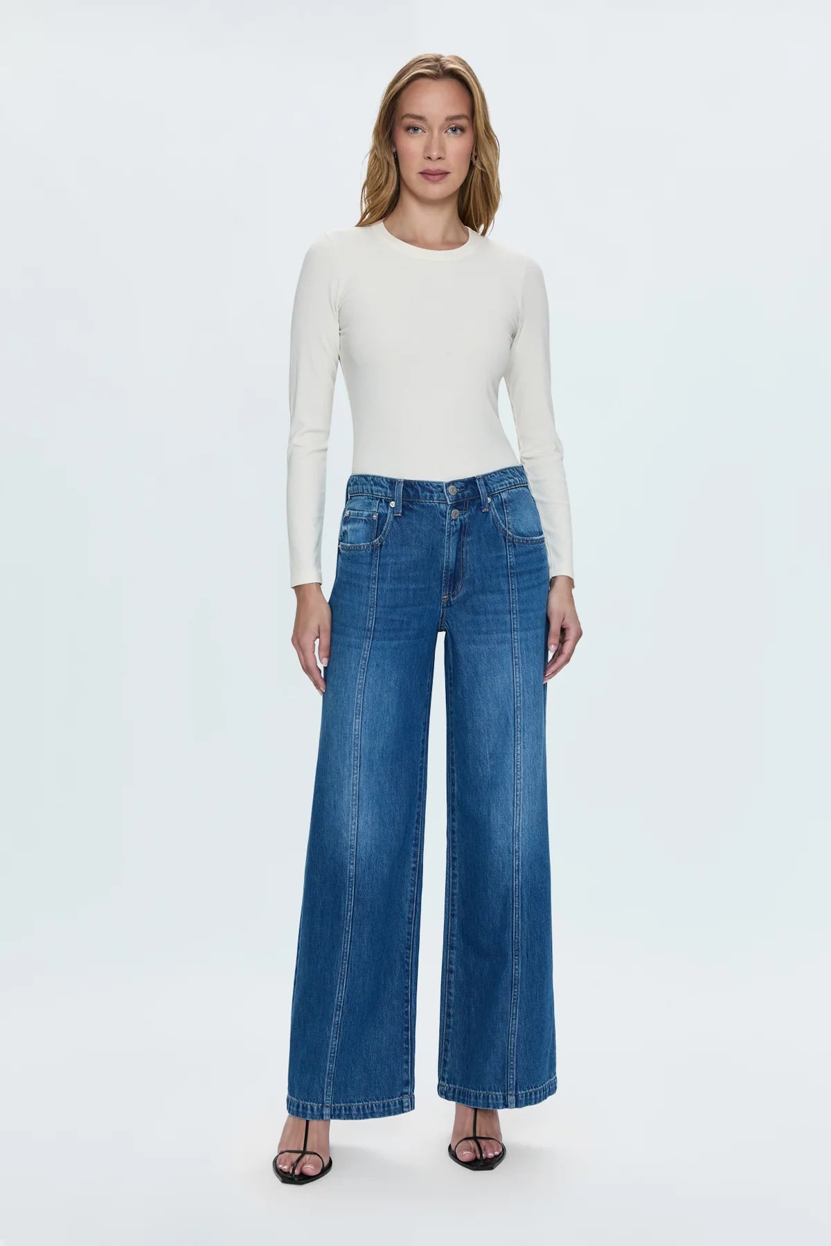 Take Advantage Jadyn Double Button Low Slung Palazzo ~ Celebration