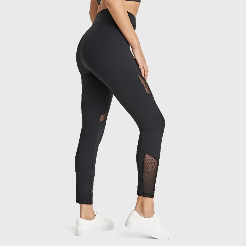Super Sale Superfit Diwo Pro With Mesh Detailing - High Waisted - 7/8 Length - Black