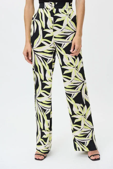 Act Fast Joseph Ribkoff Palm Print Pants