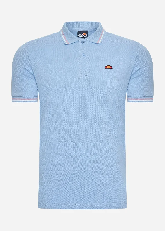 Rooks polo - light blue light pink white