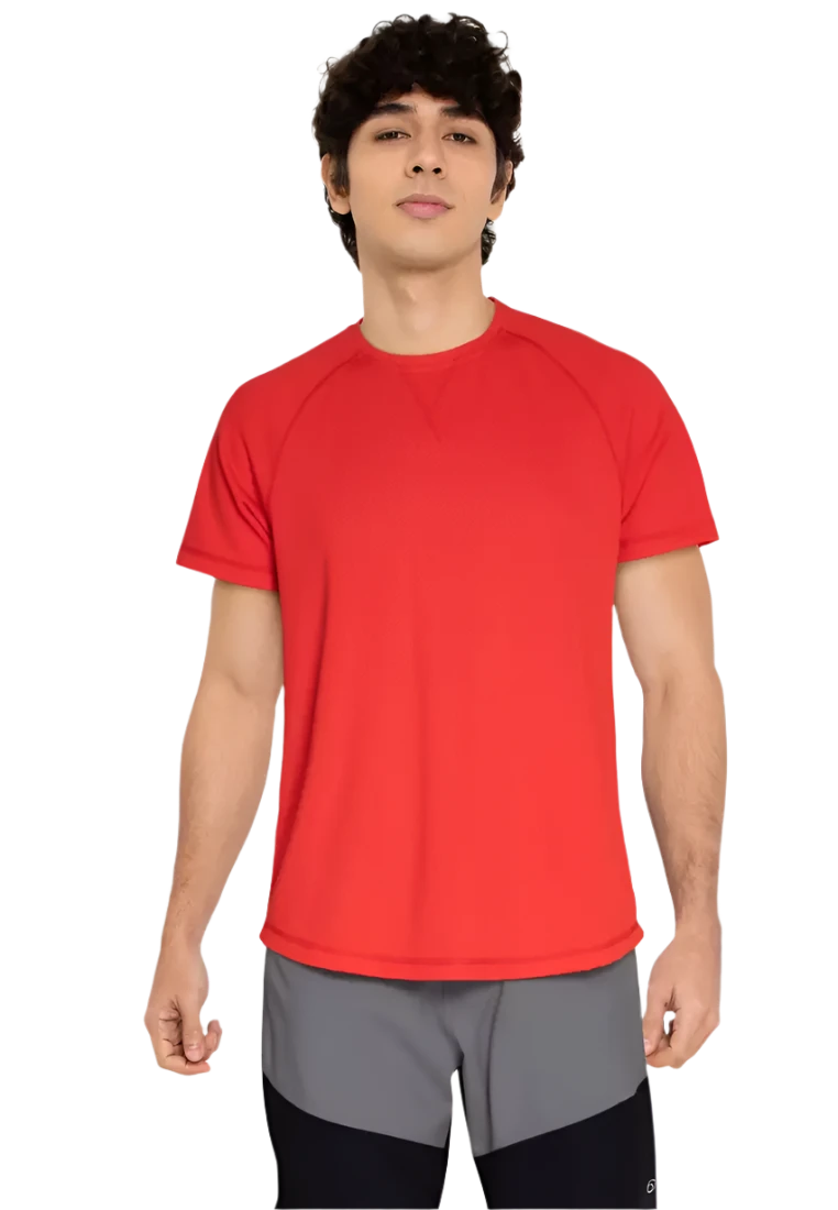 Equipe Men's Classic Red Round Neck Tee