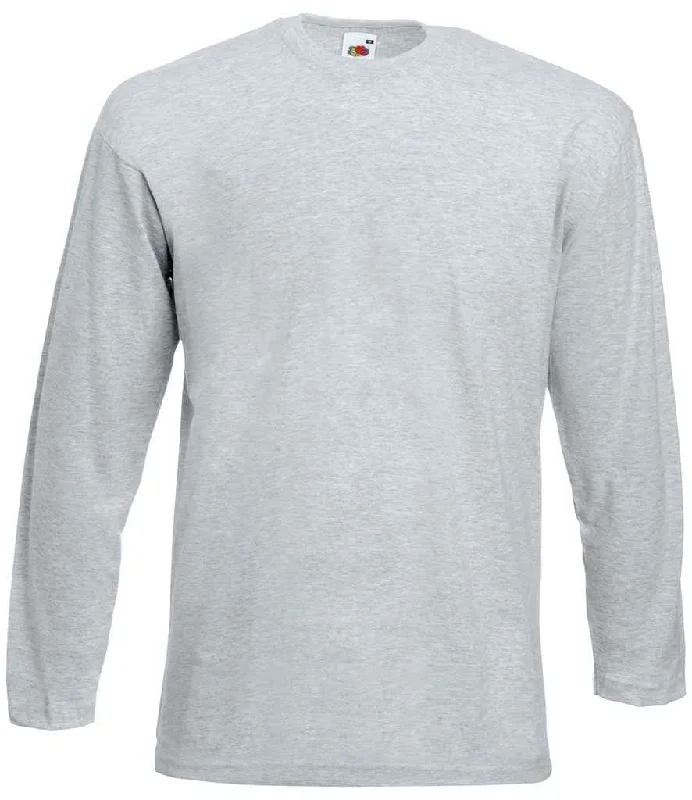 Fruit of the Loom Long Sleeve Value T-Shirt | Heather Grey