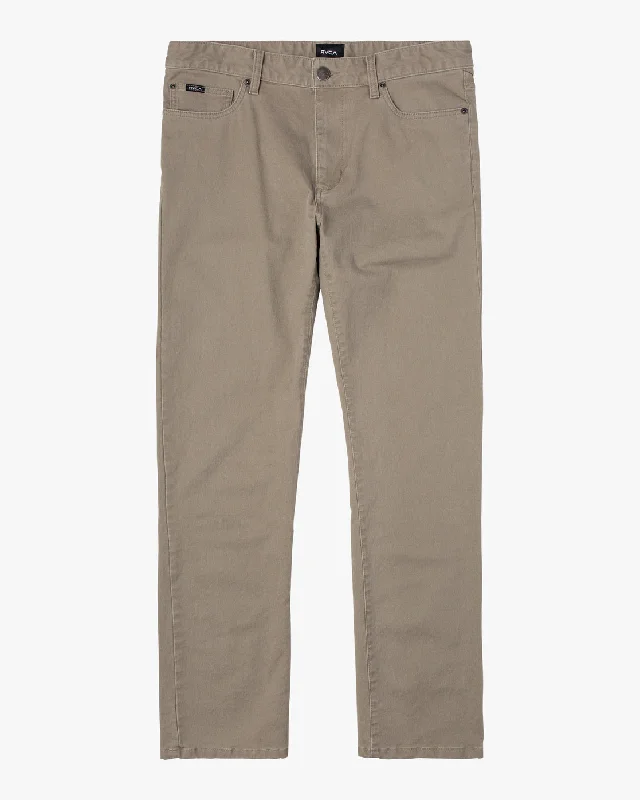 Daggers Slim Fit Twill Pants - Wood