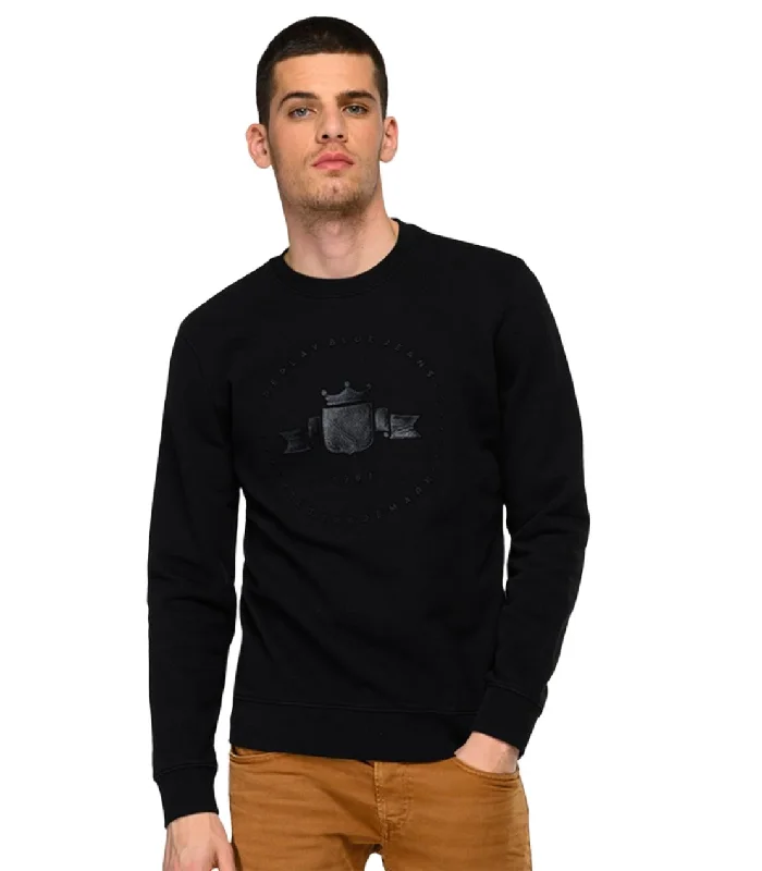 ID40267-Replay Black Logo Sweatshirt