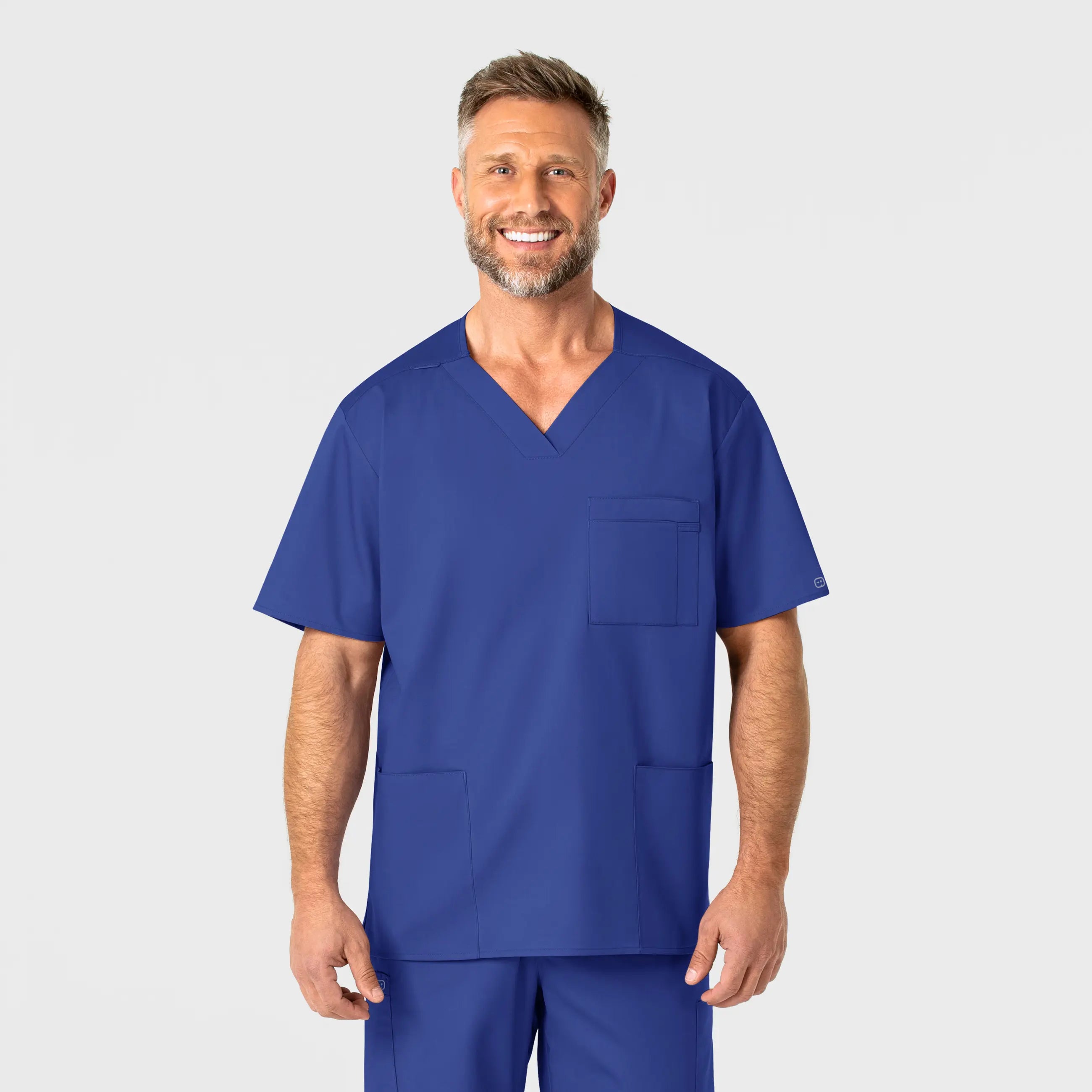 Wink Men's WonderWORK V-Neck Scrub Top - Galaxy Blue