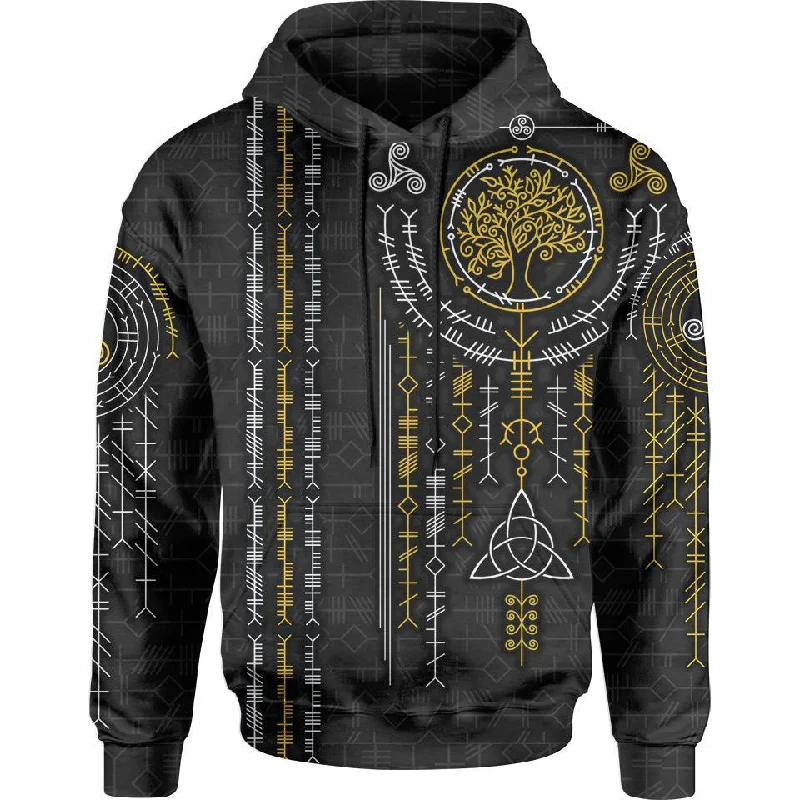 Ogham Pullover Hoodie - Black Edition