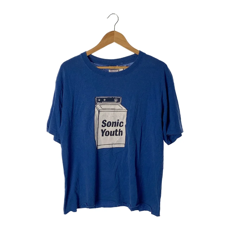 Vintage/T-Shirt/L/Blue/Cotton/Graphic/