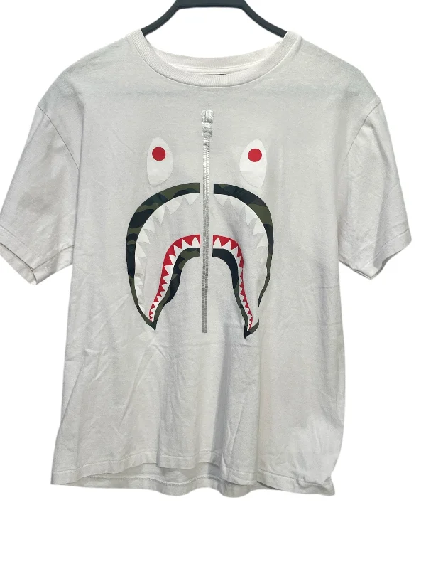 BAPE/T-Shirt/M/White/Cotton/