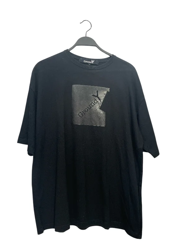 Ground Y/T-Shirt/4/Black/Cotton/Graphic/GA-T71-076