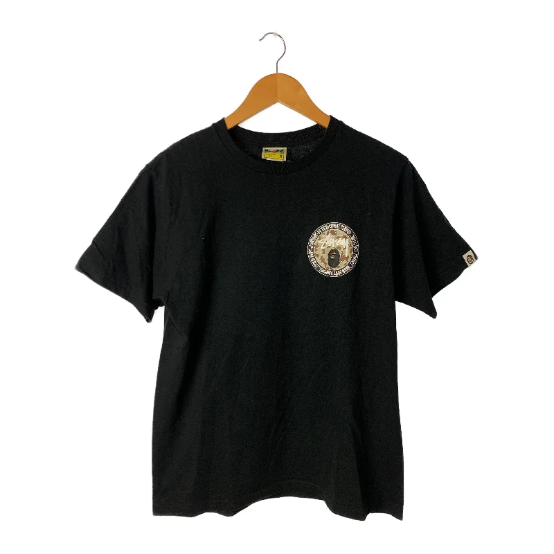 BAPE/T-Shirt/M/Black/Cotton/Graphic/