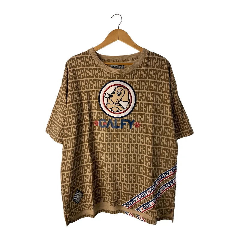 GALFY/T-Shirt/XL/Beige/Cotton/Graphic/192013