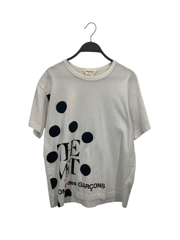 COMME des GARCONS/T-Shirt/L/Cotton/WHT/Graphic/THE MET POLKA DOT GRPHC