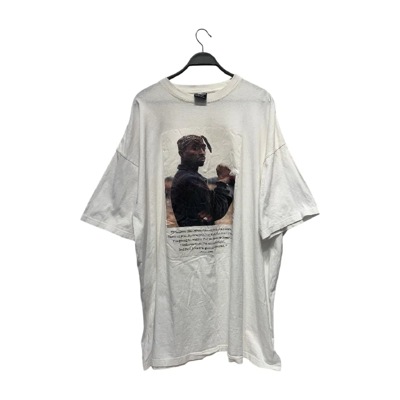 Vintage/T-Shirt/XXXXXL/Cotton/WHT/Graphic/TUPAC