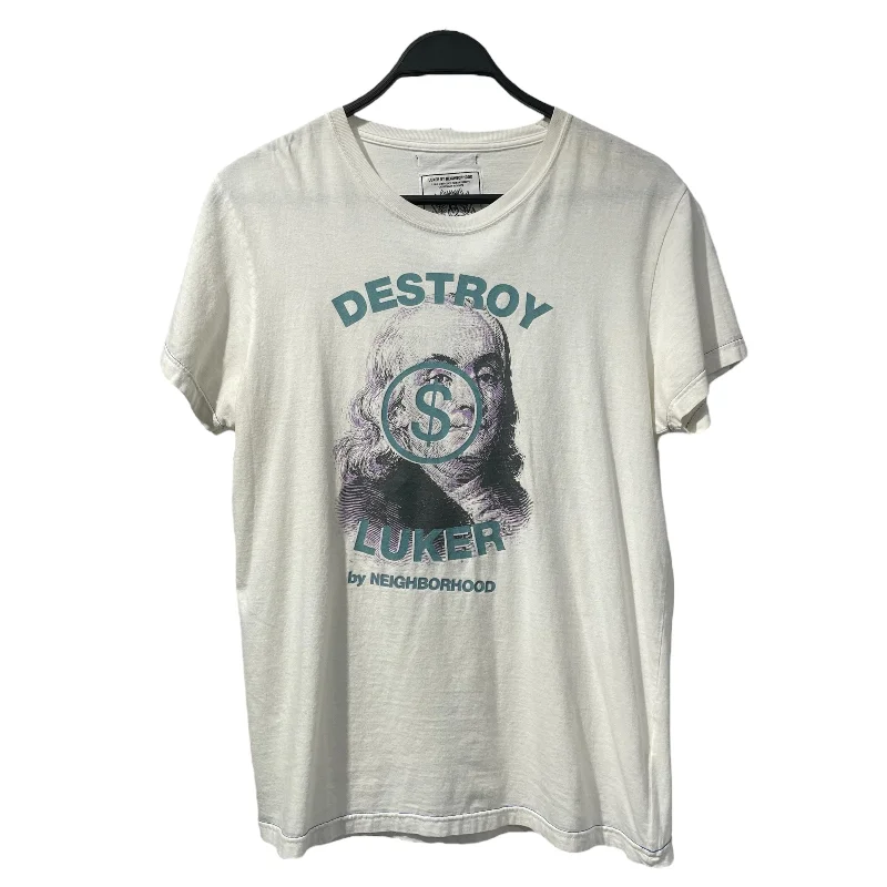 LUKER BY NEIGHBORHOOD/T-Shirt/M/Cotton/WHT/destroy $