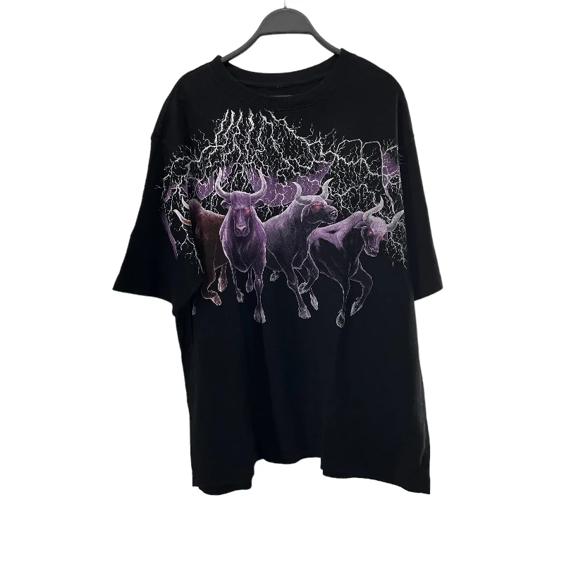 WHO DECIDES WAR/T-Shirt/XL/Cotton/BLK/Graphic/PURPLE BULLS / EL TORO