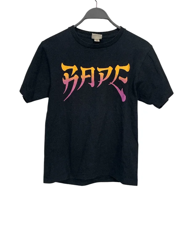 BAPE/T-Shirt/S/Cotton/BLK/YEL TO PINK