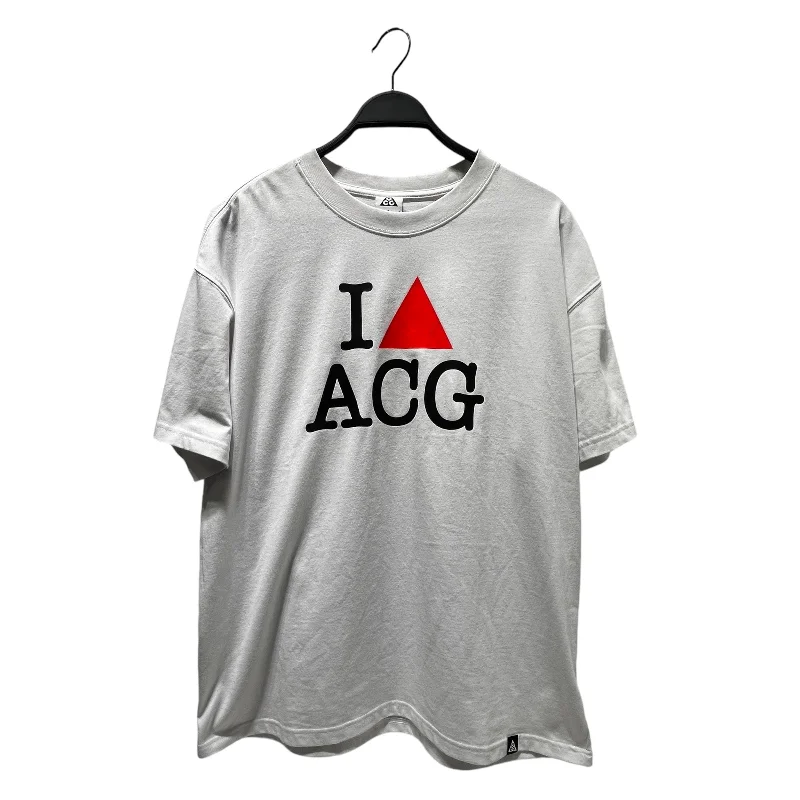 NIKE ACG/T-Shirt/L/Cotton/WHT/Graphic/