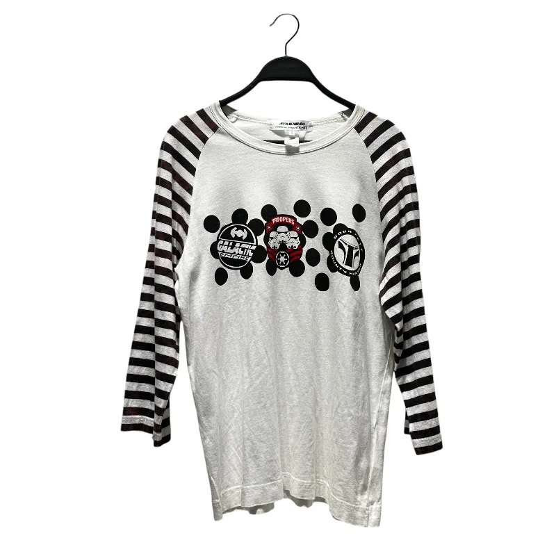 COMME des GARCONS SHIRT/starwars/LS T-Shirt/S/Cotton/WHT/Stripe/