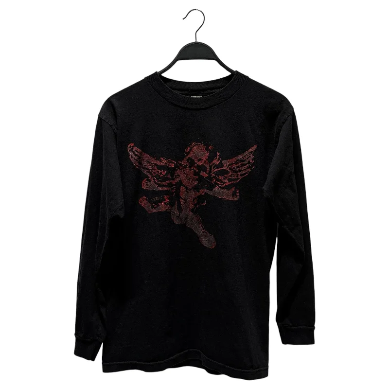 CHROME HEARTS/LS T-Shirt/M/Cotton/BLK/RED SKULL