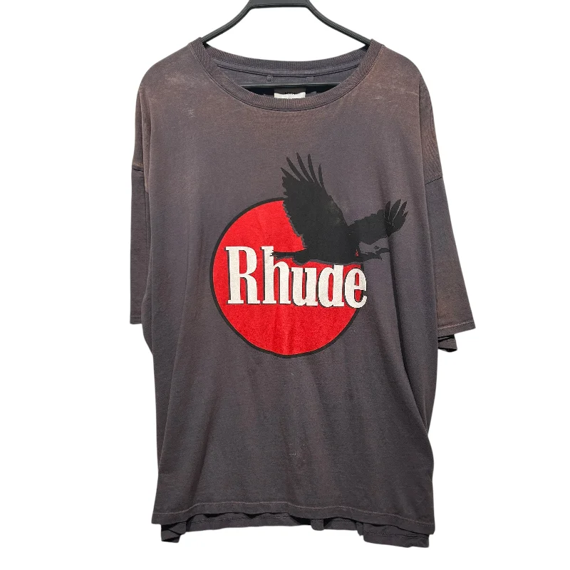 RHUDE/T-Shirt/XXL/Cotton/GRY/Eagle Logo