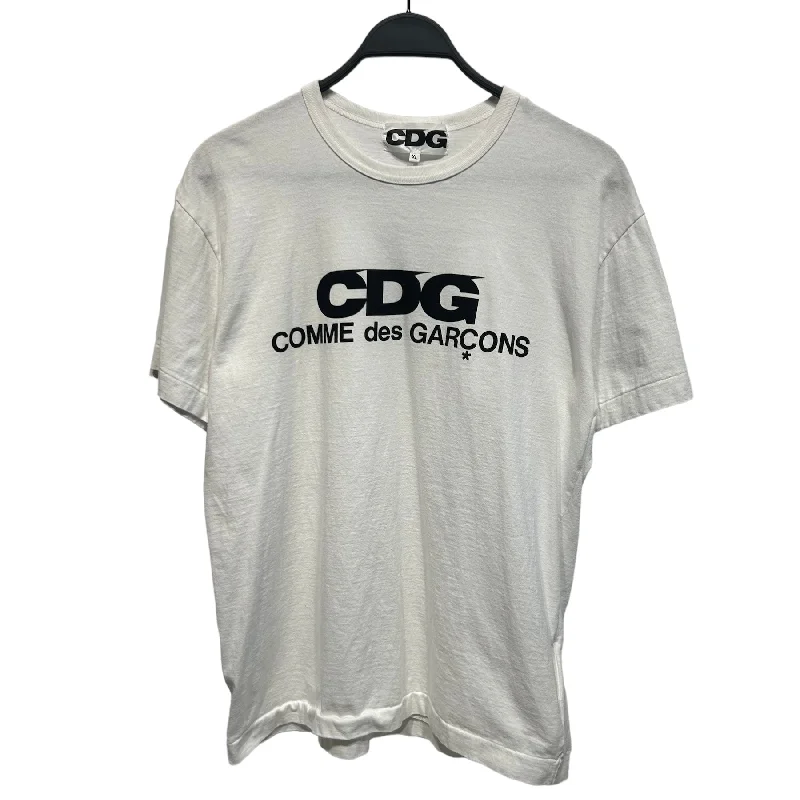 CDG/T-Shirt/XL/Cotton/WHT/Graphic/