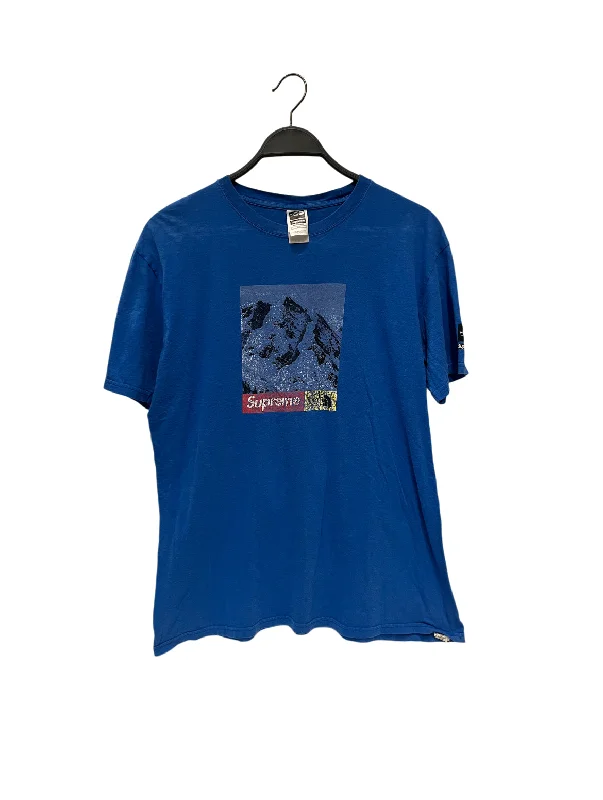 Supreme/THE NORTH FACE/T-Shirt/M/Cotton/BLU/Mountain Tee