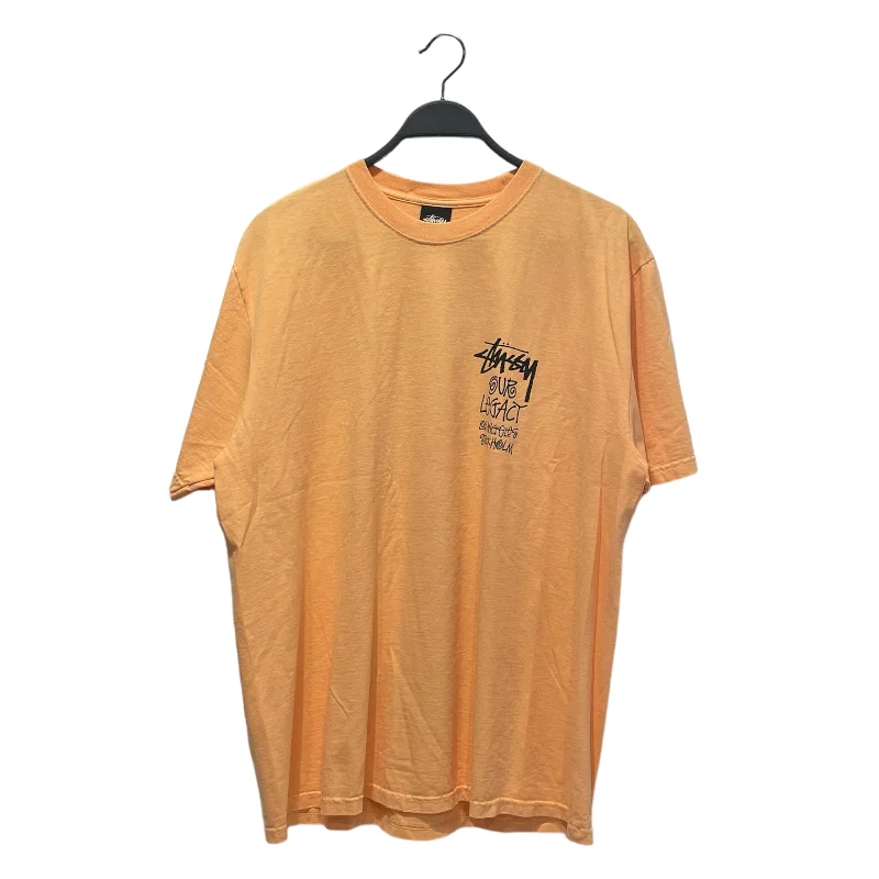 STUSSY/T-Shirt/L/Cotton/ORN/Graphic/Our Legacy Front and Back Logo