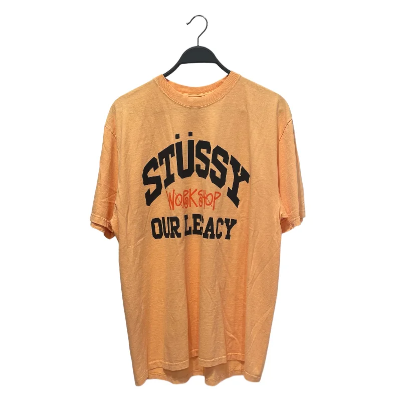 STUSSY/T-Shirt/L/Cotton/ORN/Graphic/Our Legacy Workshop Front Logo