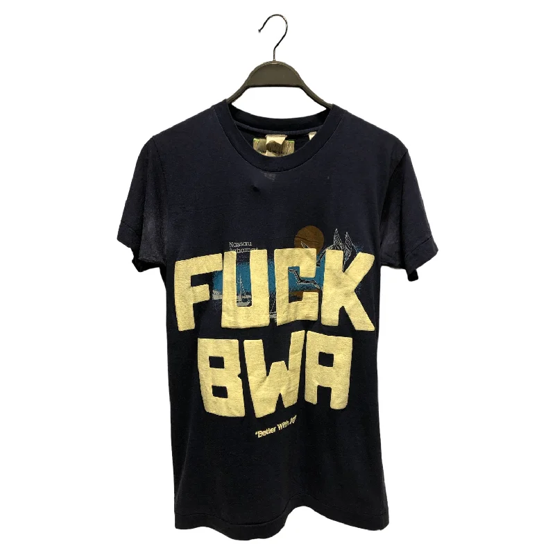 BETTER WITH AGE/T-Shirt/M/Cotton/NVY/Graphic/FUCK BWA