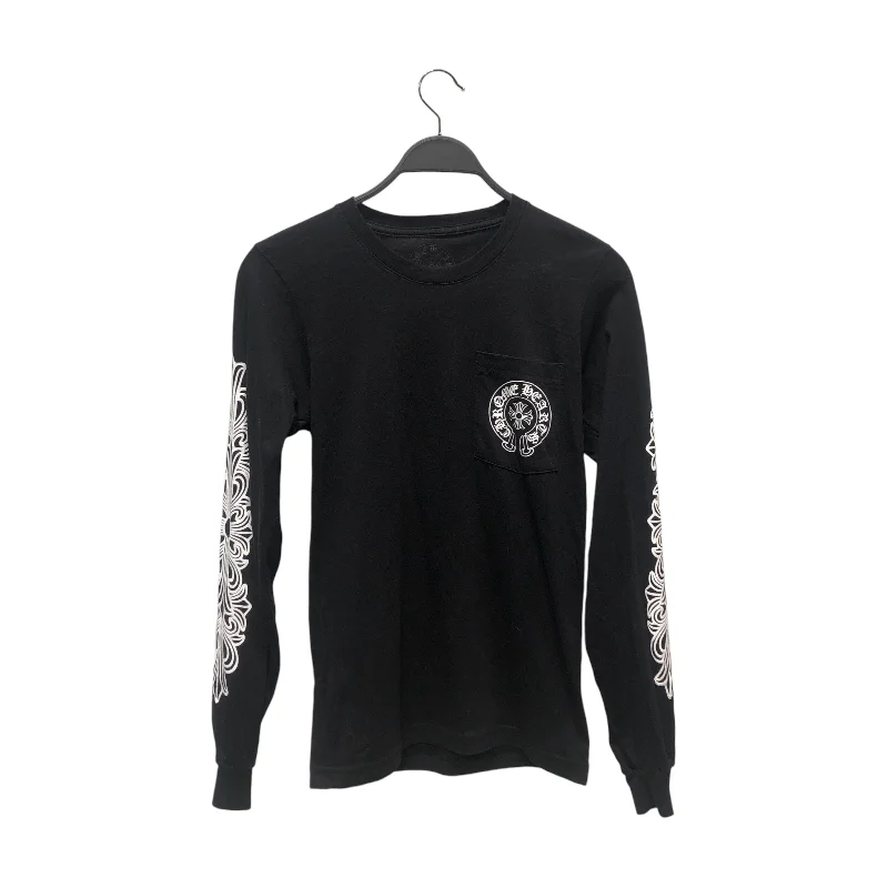 CHROME HEARTS/LS T-Shirt/XS/Cotton/BLK/CLASSIC HORSESHOE