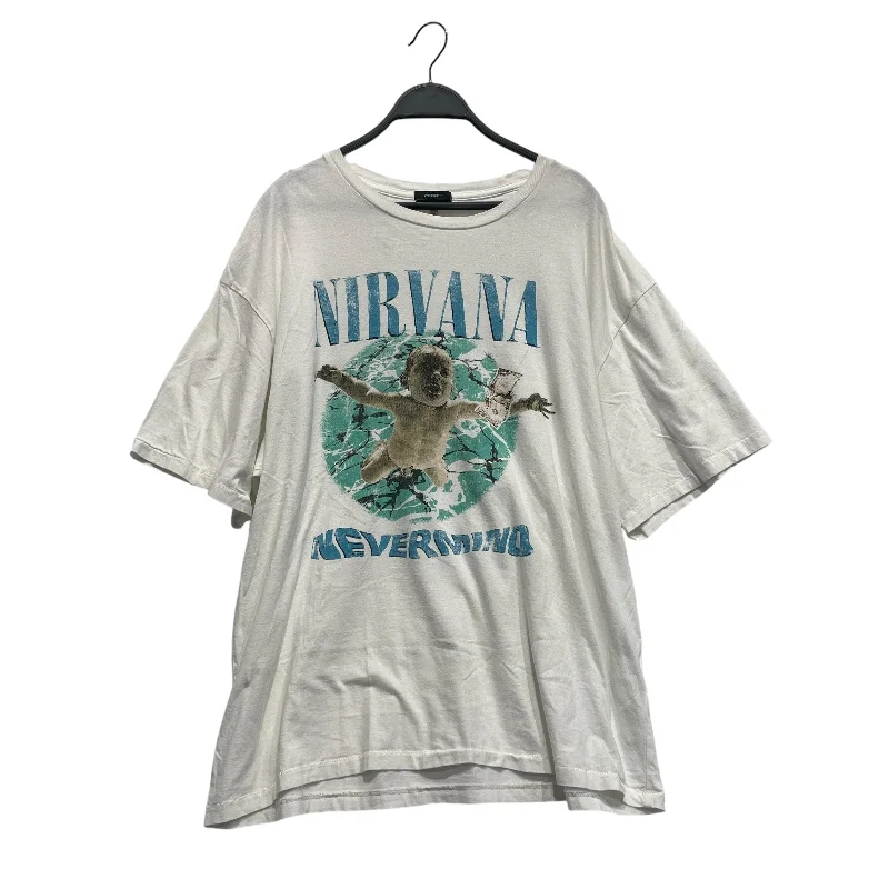 R13/T-Shirt/L/Cotton/WHT/Graphic/Nirvana overtsized