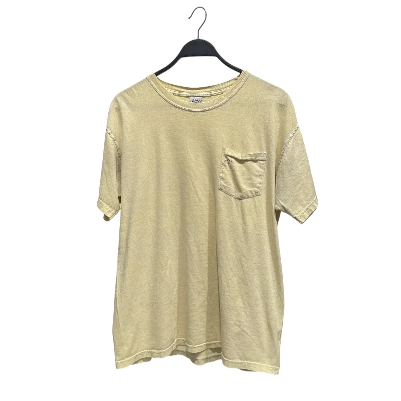 NOAH/T-Shirt/L/Cotton/YEL/chest pocket