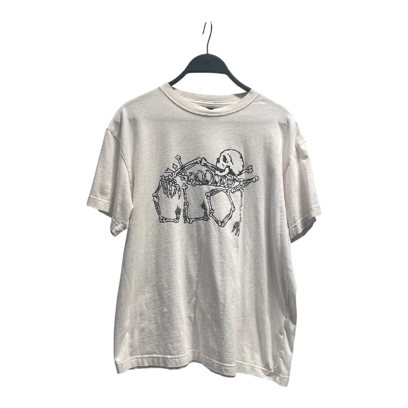 CLOTAPPAREL/T-Shirt/S/Cotton/WHT/Skeleton Logo