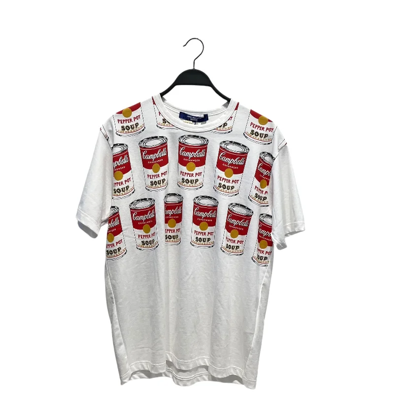 JUNYA WATANABE COMME des GARCONS/T-Shirt/M/Cotton/WHT/All Over Print/soup cans