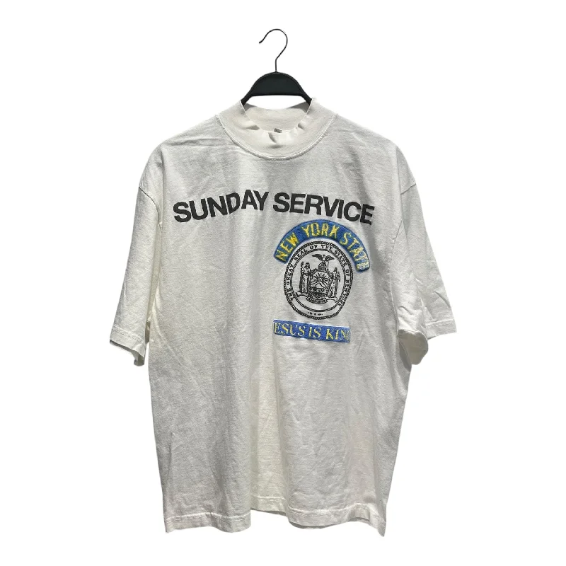 KANYE WEST/T-Shirt/L/Cotton/WHT/Sunda Service New York Tee