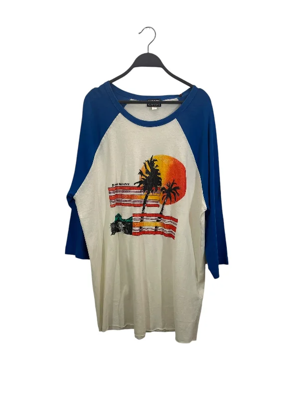 DIESEL/LS T-Shirt/XL/Cotton/WHT/palm tree l/s