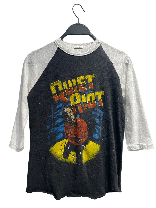 Vintage/LS T-Shirt/S/Cotton/BLK/1983 QUIET RIOT