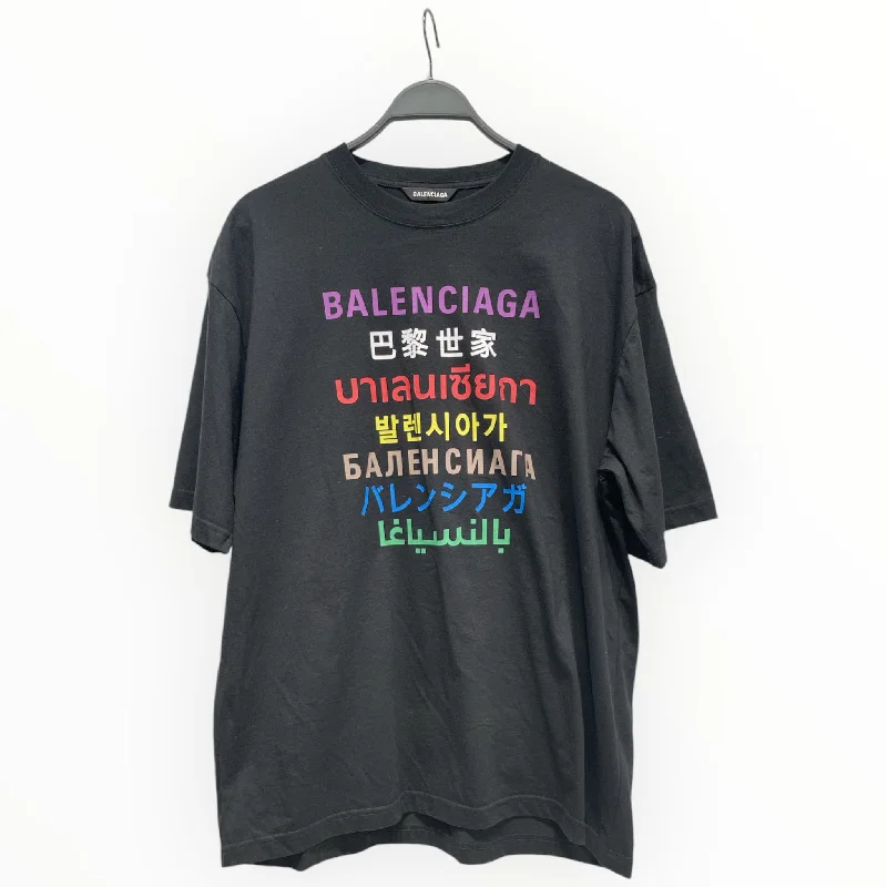 BALENCIAGA/T-Shirt/M/Cotton/BLK/