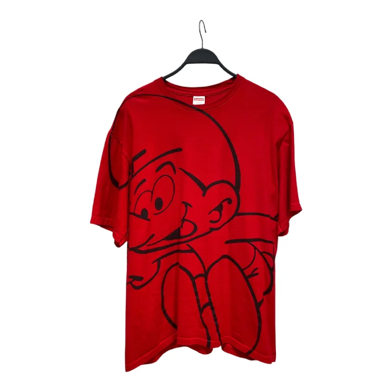 Supreme/THE SMURFS/T-Shirt/XL/Cotton/RED/