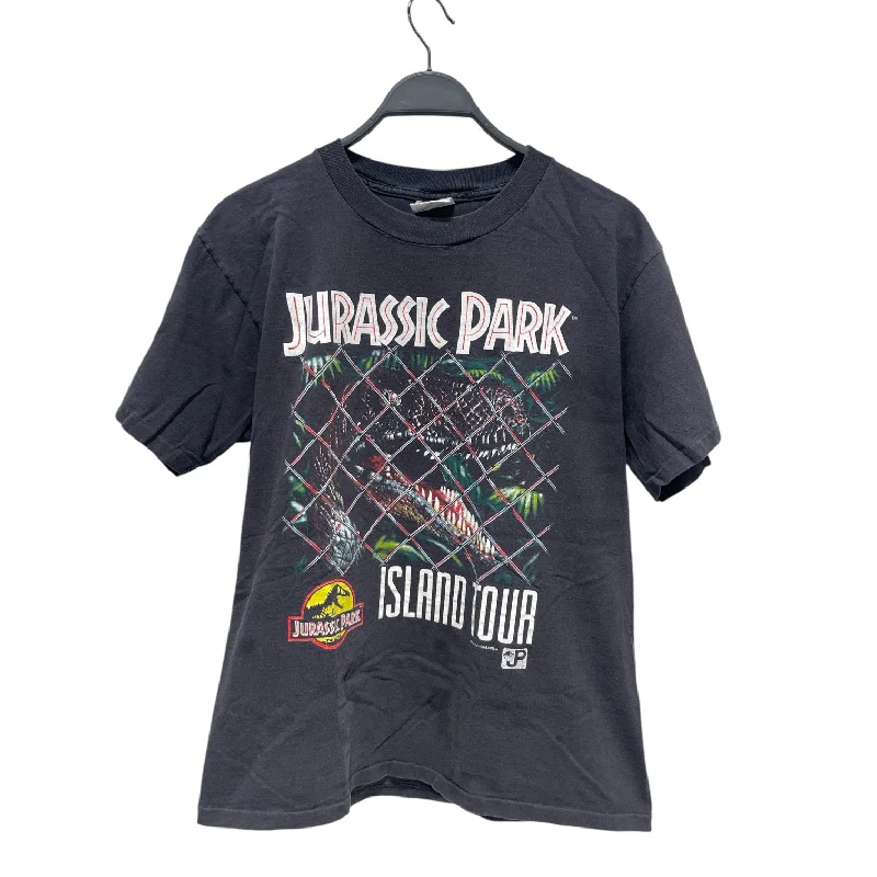 Vintage/T-Shirt/L/Cotton/BLK/Graphic/JURASSIC PARK ISLAND TOUR '93