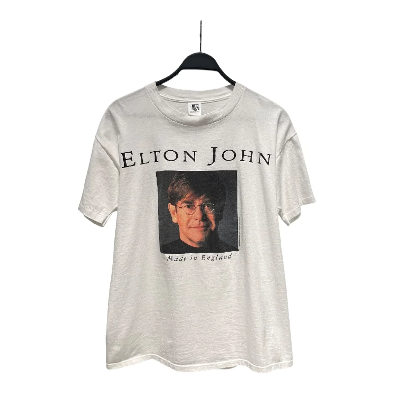 Vintage/T-Shirt/L/Cotton/WHT/1995 ELTON JOHN