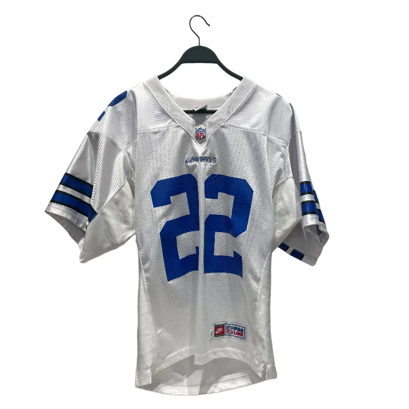 NIKE/T-Shirt/L/Nylon/WHT/All Over Print/emmit smith #22