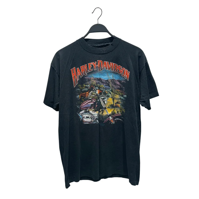 HARLEY DAVIDSON/T-Shirt/Cotton/BLK/1990 Black Hills Rally 50 Year